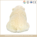 White plush polar teddy bear toy